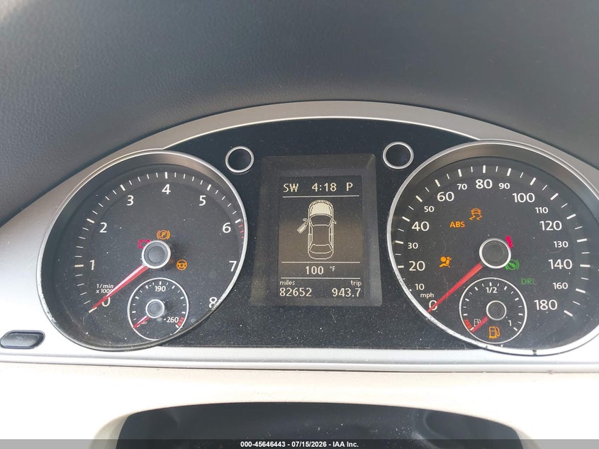 2012 Volkswagen Cc Sport VIN: WVWMP7AN4CE509063 Lot: 45646443