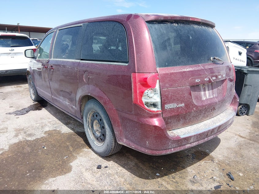 Vin: 2c4rdgbg4jr160288, lot: 46145009, dodge grand caravan se 20183