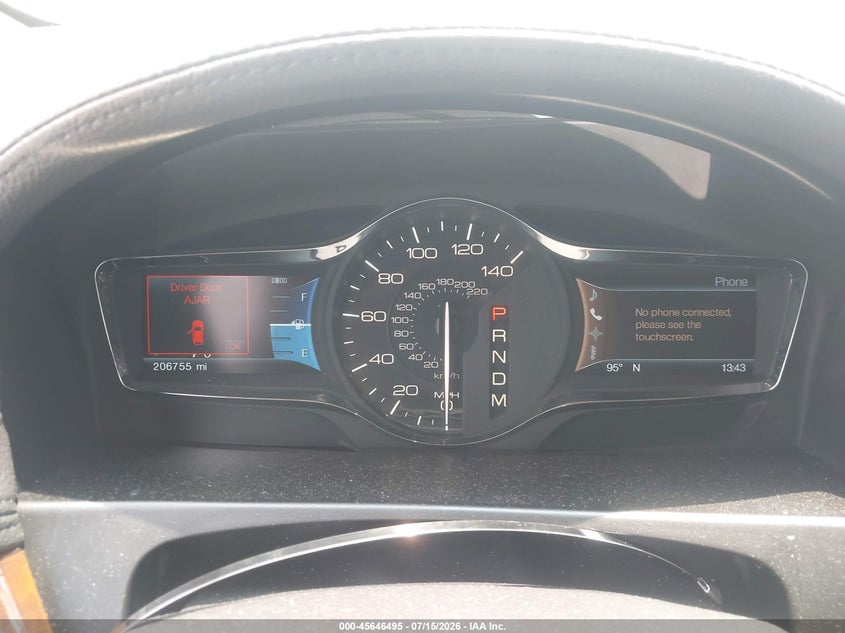 2012 Lincoln Mkx VIN: 2LMDJ8JK5CBL09592 Lot: 45646495
