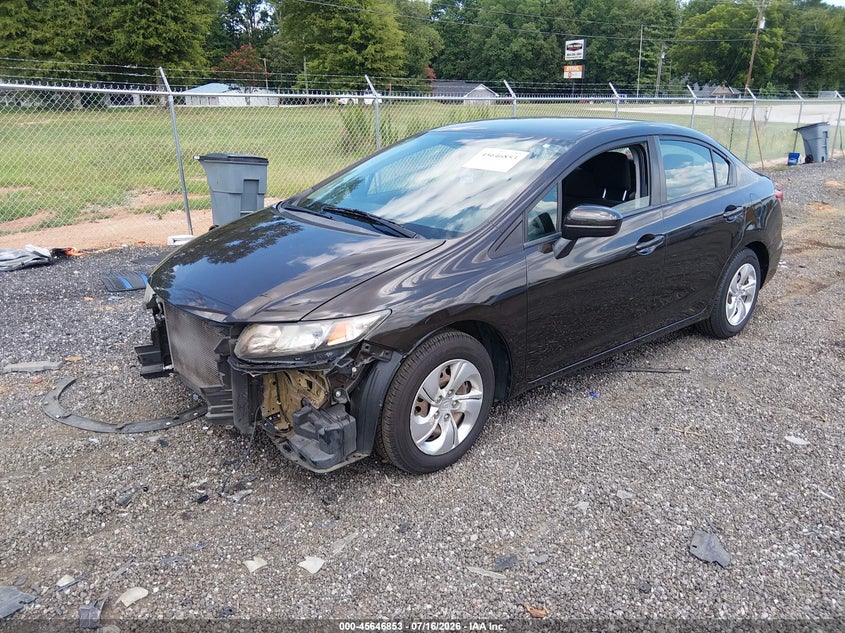 2014 Honda Civic, Front End, IAAI, VIN 2HGFB2F51EH519372 — photo 2