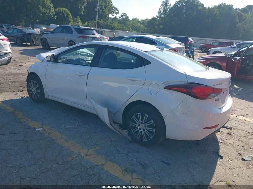 2016 HYUNDAI ELANTRA auction photo 3