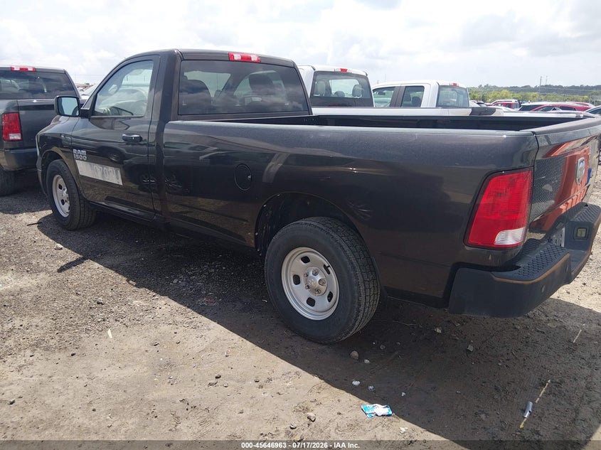 Vin: 3c6jr6dg2hg708186, lot: 46145518, ram 1500 tradesman  4x2 8' box 20173