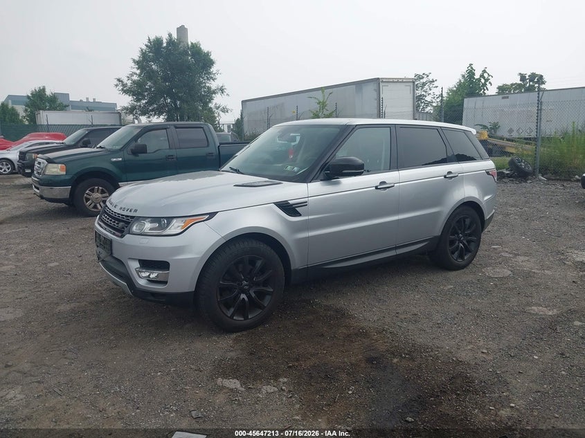 Vin: salwr2vf9fa529399, lot: 46145767, land rover range rover sport 3.0l v6 supercharged hse 20152
