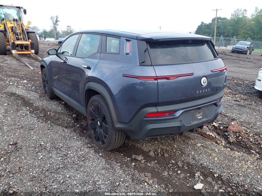 Vin: vcf1zbu29pg005376, lot: 46145794, fisker ocean one 20233