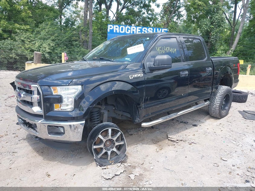 2016 Ford F-150, Front End, IAAI, VIN 1FTEW1E86GFB55880 — photo 2