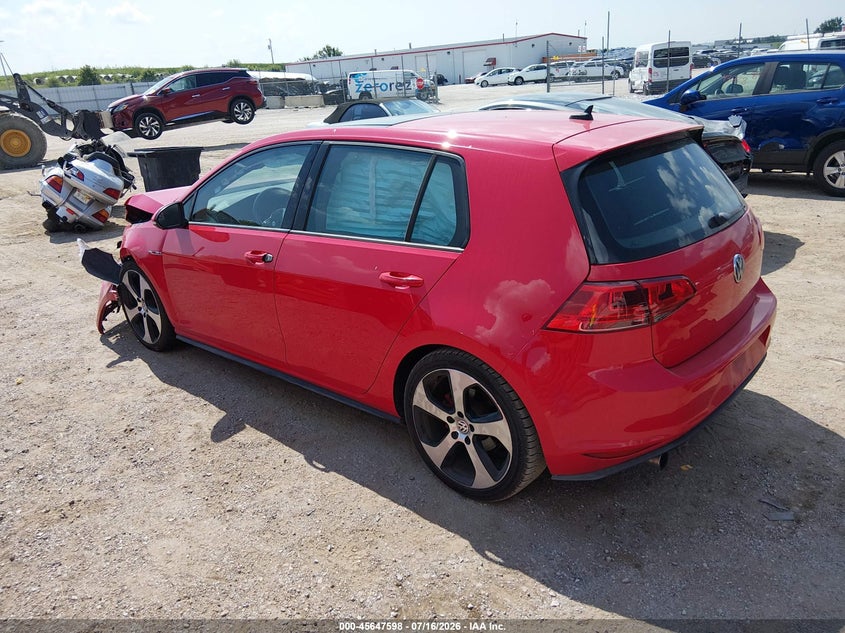 2015 Volkswagen Golf Gti 2.0T Autobahn 4-Door VIN: 3VW4T7AU1FM000515 Lot: 45647598