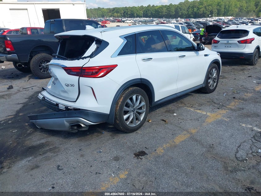 Vin: 3pcaj5ba7mf109003, lot: 46146235, infiniti qx50 luxe 20214