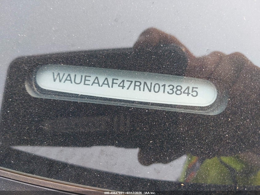 2024 Audi A4 Premium Plus 45 Tfsi S Line Quattro S Tronic VIN: WAUEAAF47RN013845 Lot: 45647851