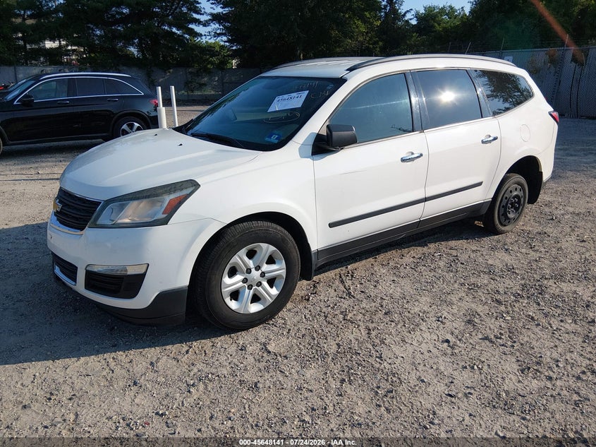 Vin: 1gnkrfkd8fj210843, lot: 46146696, chevrolet traverse ls 20152