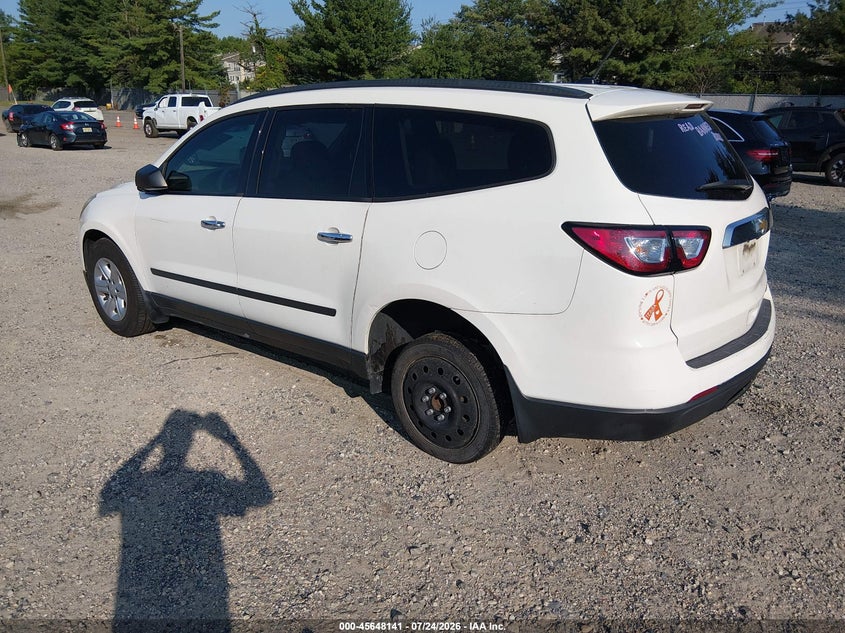 Vin: 1gnkrfkd8fj210843, lot: 46146696, chevrolet traverse ls 20153