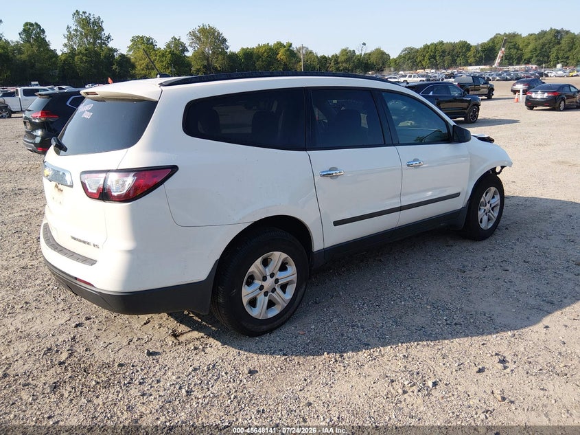 Vin: 1gnkrfkd8fj210843, lot: 46146696, chevrolet traverse ls 20154