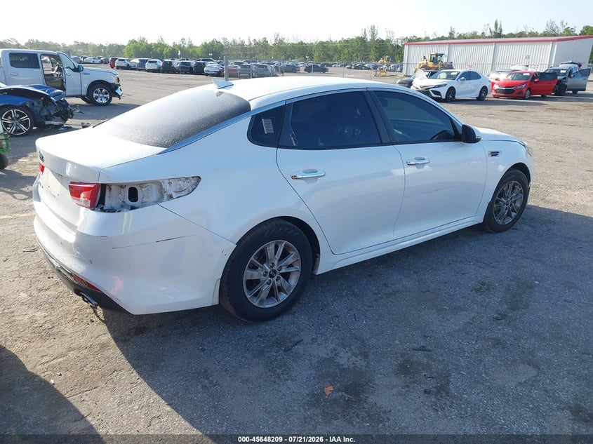 Vin: 5xxgt4l36jg244528, lot: 46146765, kia optima lx 20184