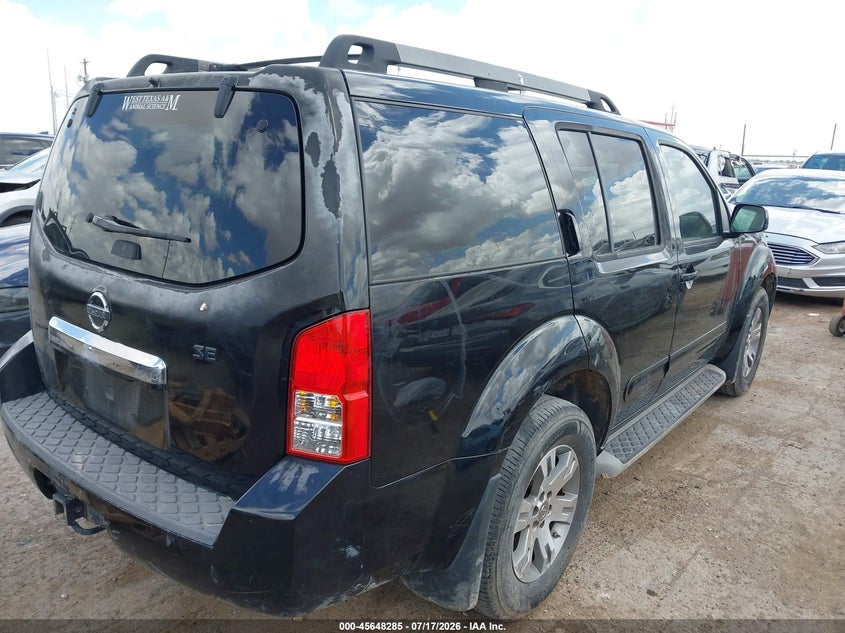 Vin: 5n1ar1nn8ac600314, lot: 46146840, nissan pathfinder se 20104