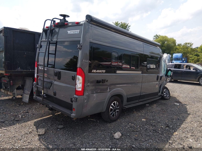 Vin: 3c6mrvjgxpe607032, lot: 46146875, ram promaster 3500 cargo van high roof 159 wb ext 20234