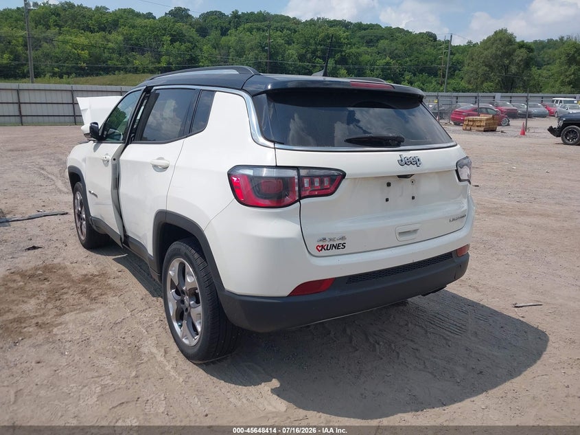 Vin: 3c4njdcb3jt437275, lot: 46146968, jeep compass limited 4x4 20183