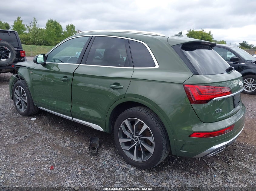 Vin: wa1eaafy4n2014754, lot: 46146974, audi q5 premium plus 45 tfsi s line quattro s tronic 20223