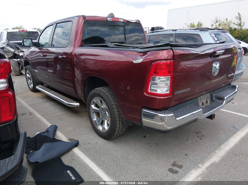 Vin: 1c6rrffg7ln107095, lot: 46147115, ram 1500 big horn  4x4 5'7 box 20203