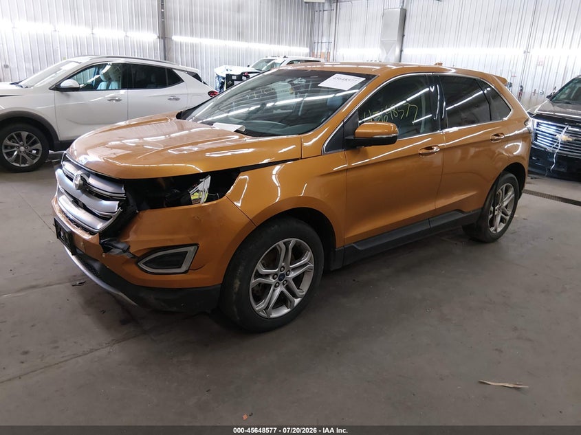 Vin: 2fmpk4k8xgbb13008, lot: 46147132, ford edge titanium 20162