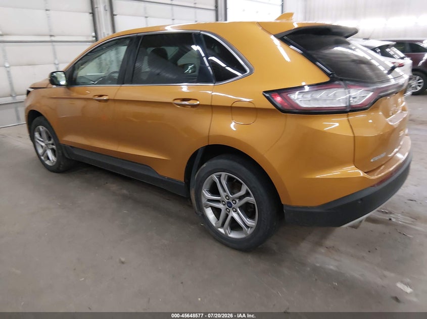 Vin: 2fmpk4k8xgbb13008, lot: 46147132, ford edge titanium 20163