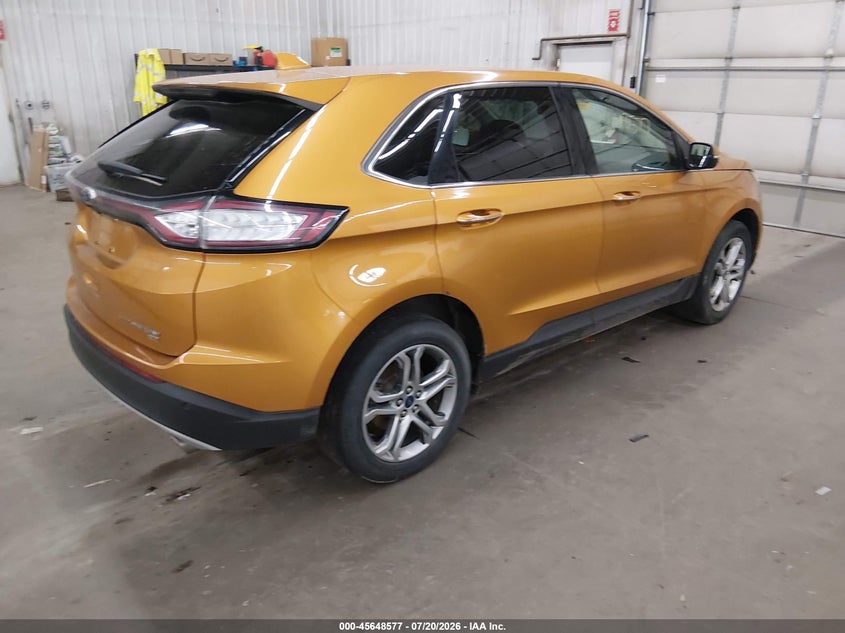 Vin: 2fmpk4k8xgbb13008, lot: 46147132, ford edge titanium 20164