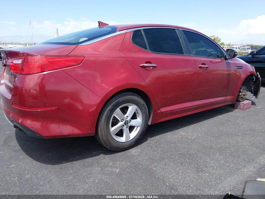 Vin: 5xxgm4a78fg503076, lot: 46147250, kia optima lx 20154