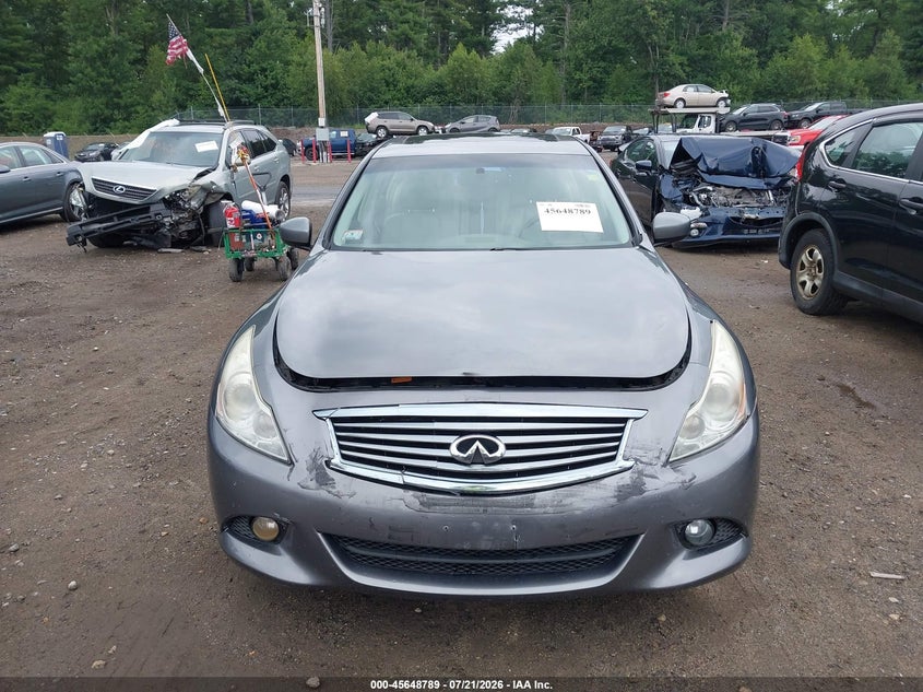 2013 Infiniti G37X VIN: JN1CV6AR4DM358329 Lot: 45648789