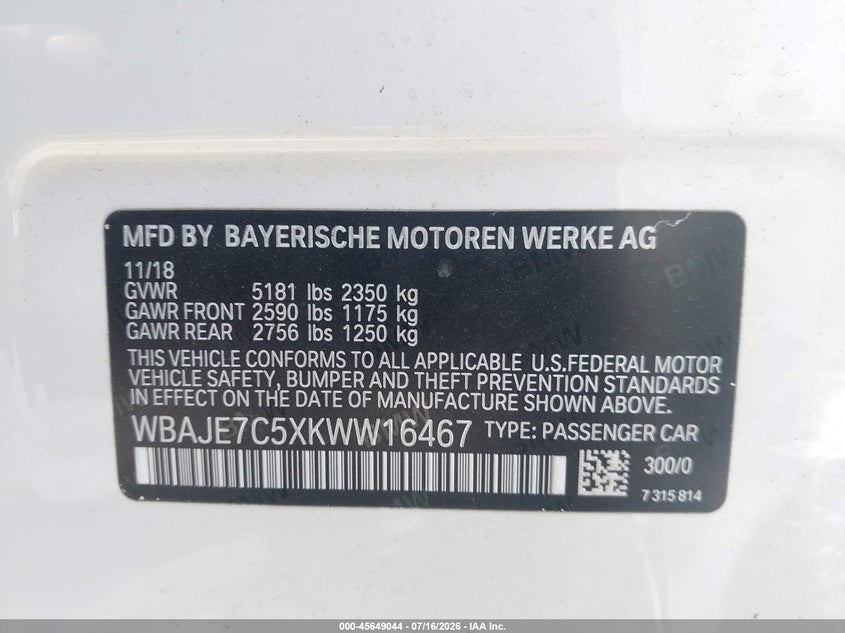 2019 BMW 540I XDRIVE · Photo 9