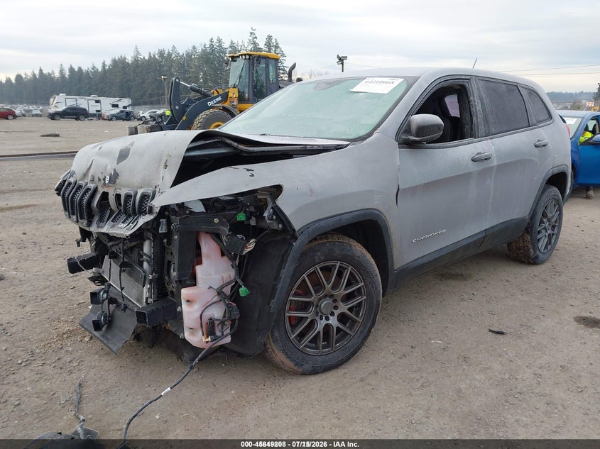 2015 Jeep Cherokee, Front End, IAAI, VIN 1C4PJLAB2FW637068 — photo 2