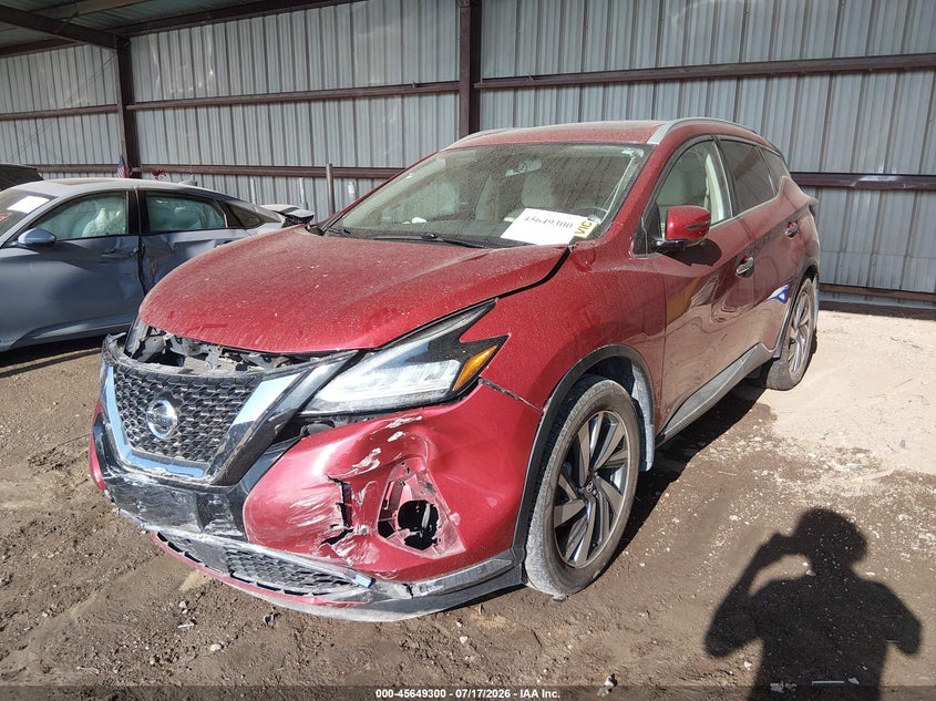 2019 Nissan Murano Sl VIN: 5N1AZ2MS8KN156936 Lot: 45649300