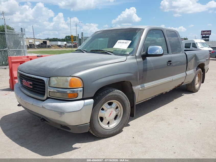 1999 GMC Sierra, Обычный износ, IAAI, VIN 2GTEC19T0X1537689 — фото 2