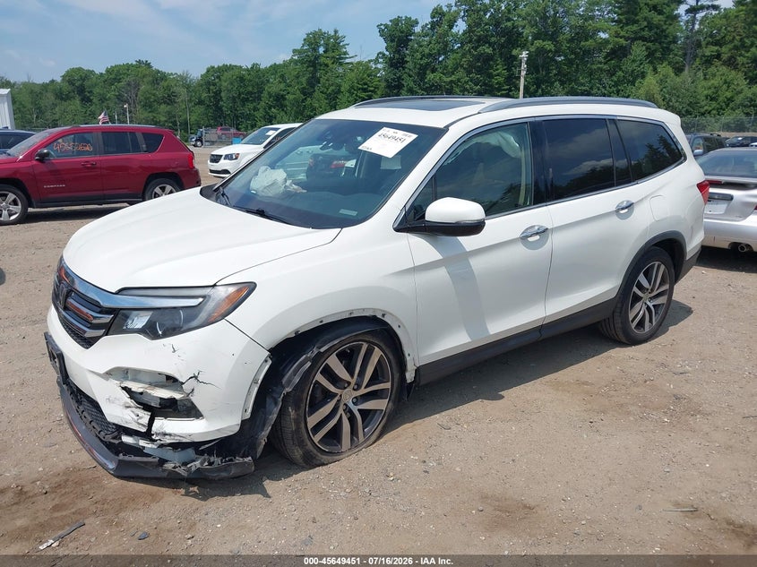 Vin: 5fnyf6h08gb126126, lot: 46148006, honda pilot elite 20162