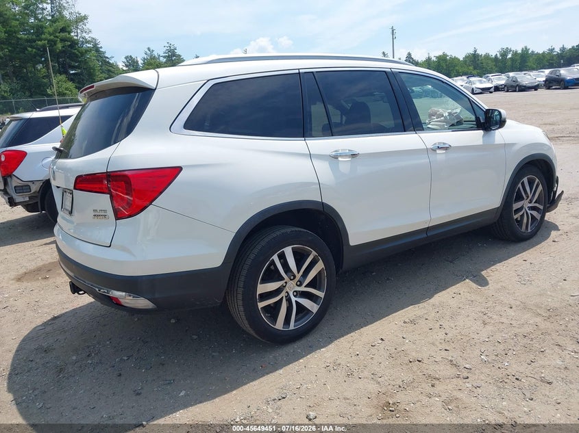 Vin: 5fnyf6h08gb126126, lot: 46148006, honda pilot elite 20164
