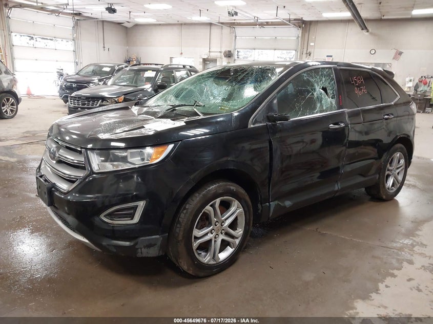 Vin: 2fmpk4k98gbb42936, lot: 46148231, ford edge titanium 20162