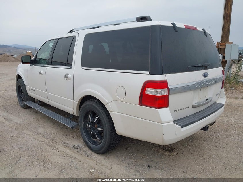 Vin: 1fmjk1mt3gef45403, lot: 46148232, ford expedition max platinum 20163