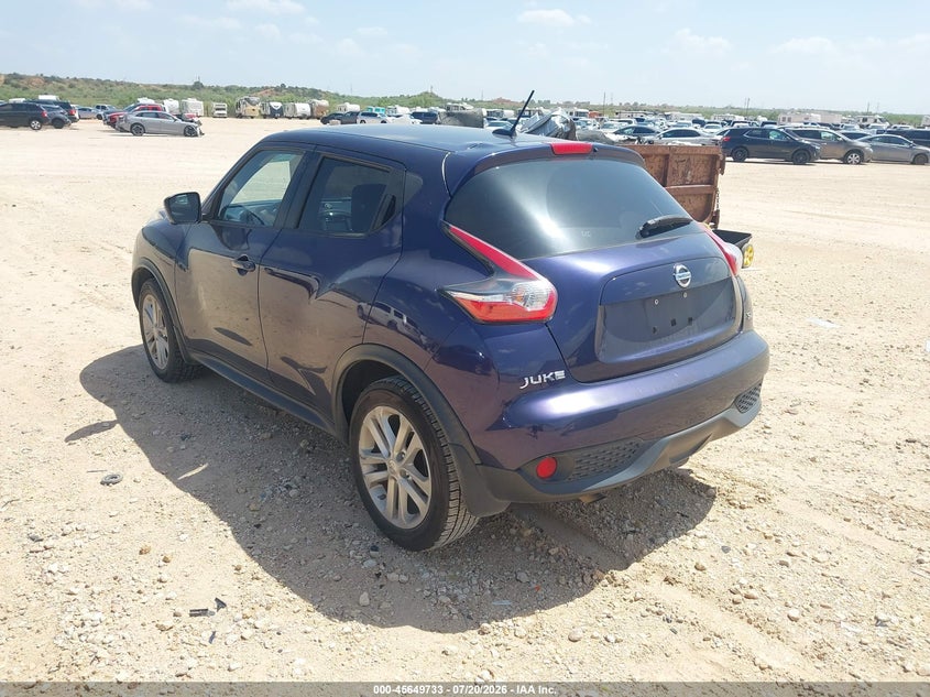 Vin: jn8af5mr9gt607925, lot: 46148288, nissan juke sl 20163