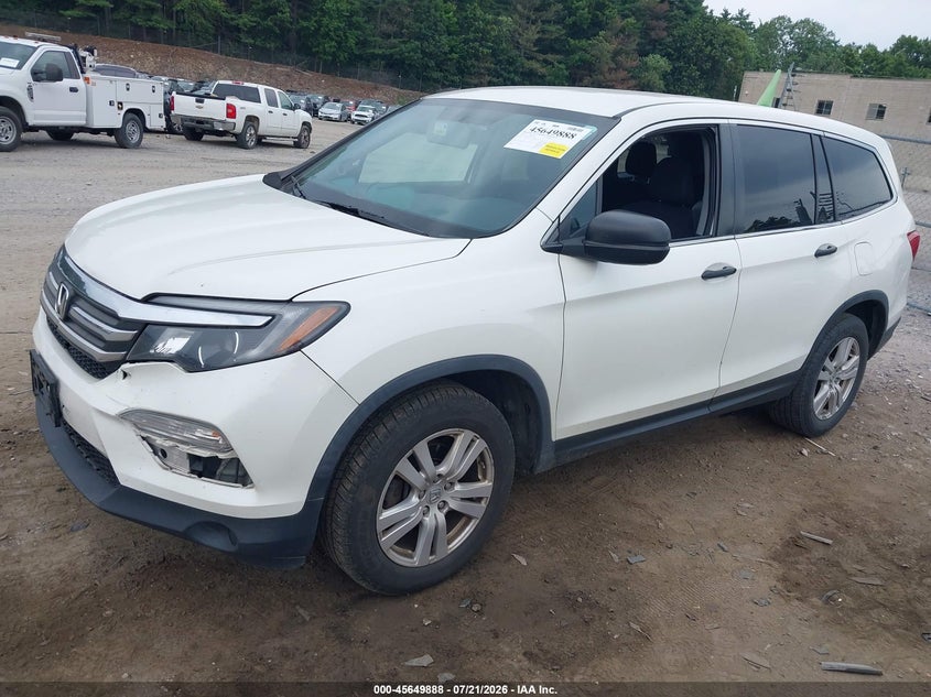 Vin: 5fnyf6h14jb051926, lot: 46148443, honda pilot lx 20182