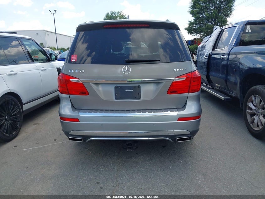 2016 Mercedes-Benz Gl 450 4Matic VIN: 4JGDF6EEXGA627733 Lot: 45649921