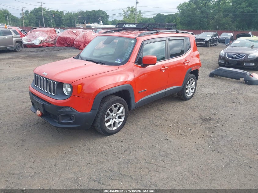 2015 Jeep Renegade, Rear, IAAI, VIN ZACCJBBT0FPB61681 — photo 2