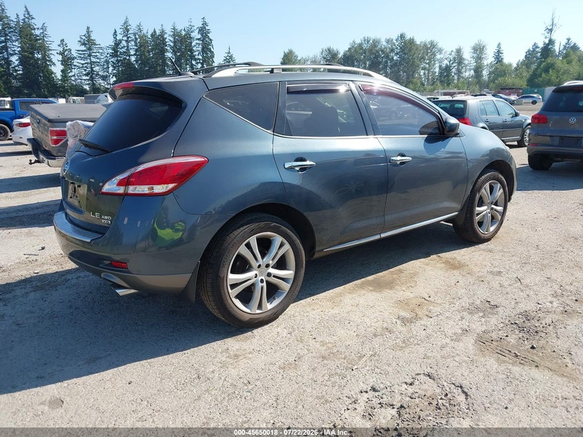 Vin: jn8az1mw9bw173261, lot: 46148573, nissan murano le 20114