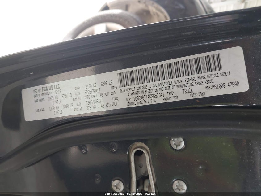2019 RAM 1500 PICKUP 5.7L V-8 VVT, 395HP