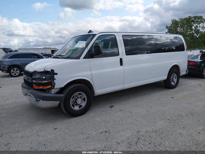 Vin: 1gazgpfg3l1231840, lot: 46148705, chevrolet express passenger rwd 3500 extended wheelbase lt 20202