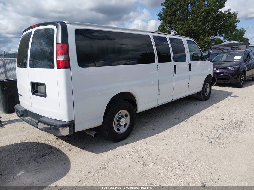 Vin: 1gazgpfg3l1231840, lot: 46148705, chevrolet express passenger rwd 3500 extended wheelbase lt 20204