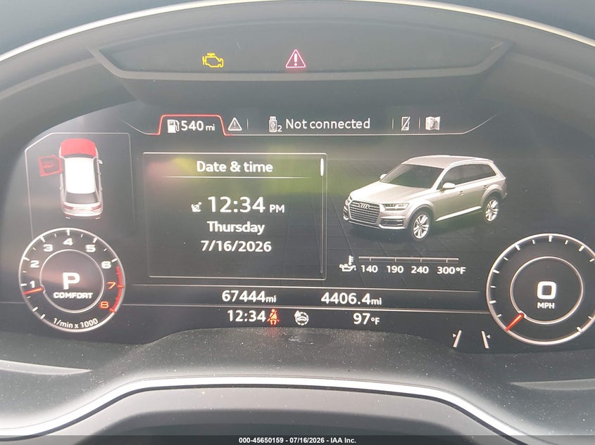 2019 Audi Q7 55 Premium/55 Se Premium VIN: WA1LAAF71KD034622 Lot: 45650159