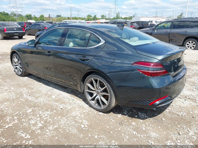 Vin: kmtg34ta1pu126972, lot: 46148756, genesis g70 2.0t awd 20233