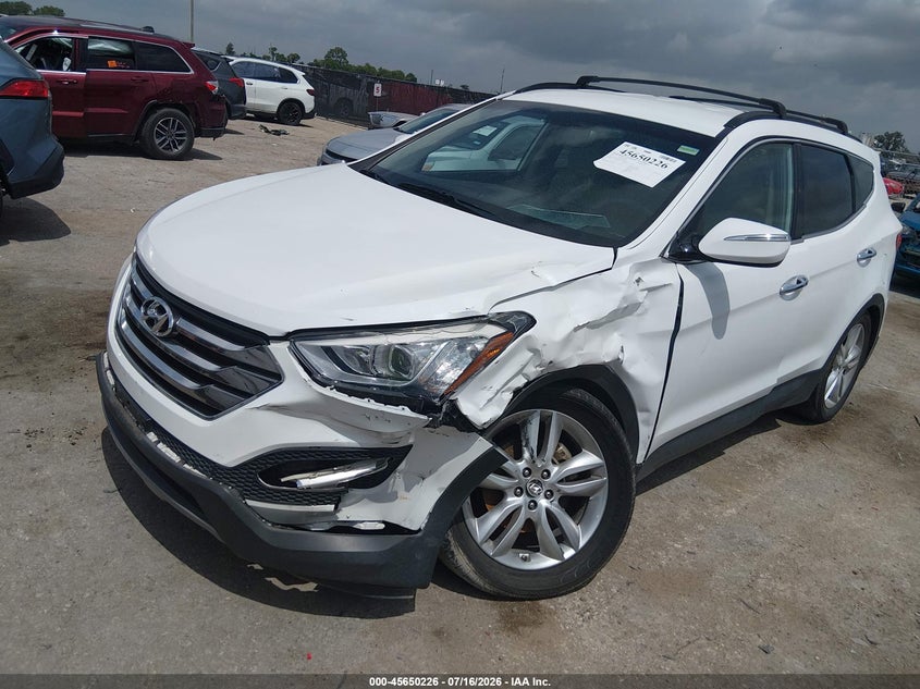 2013 Hyundai Santa Fe Sport 2.0T, Левый перёд, IAAI, VIN 5XYZU3LA2DG093024 — фото 2
