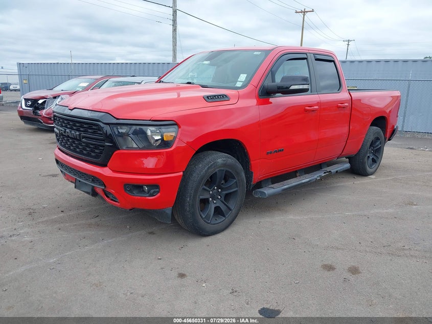 Vin: 1c6srfbt3nn155734, lot: 46148886, ram 1500 big horn  4x4 6'4 box 20222