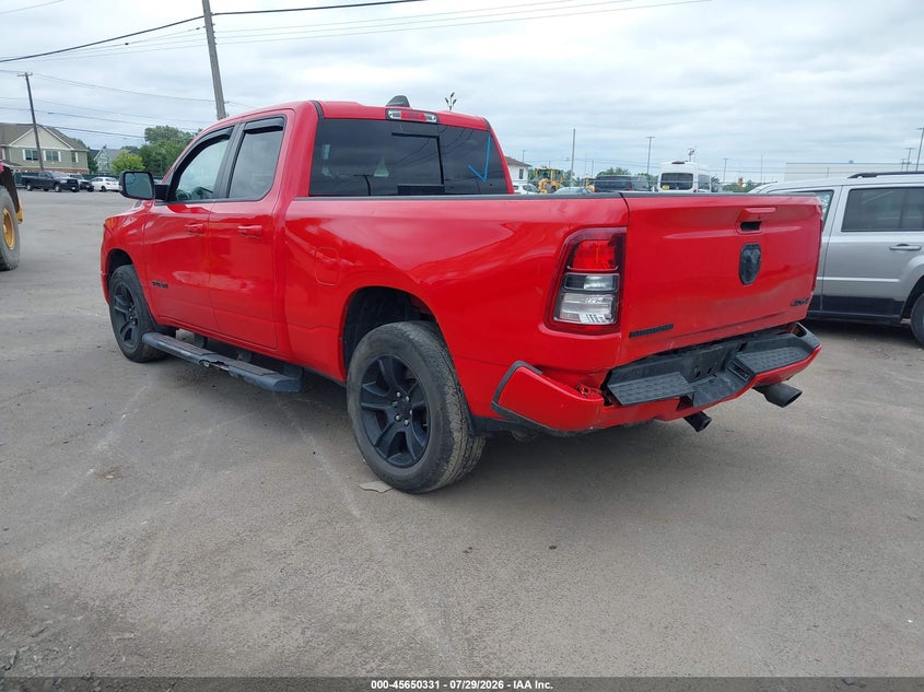 Vin: 1c6srfbt3nn155734, lot: 46148886, ram 1500 big horn  4x4 6'4 box 20223