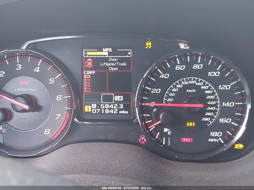 2021 SUBARU WRX STI auction photo 7