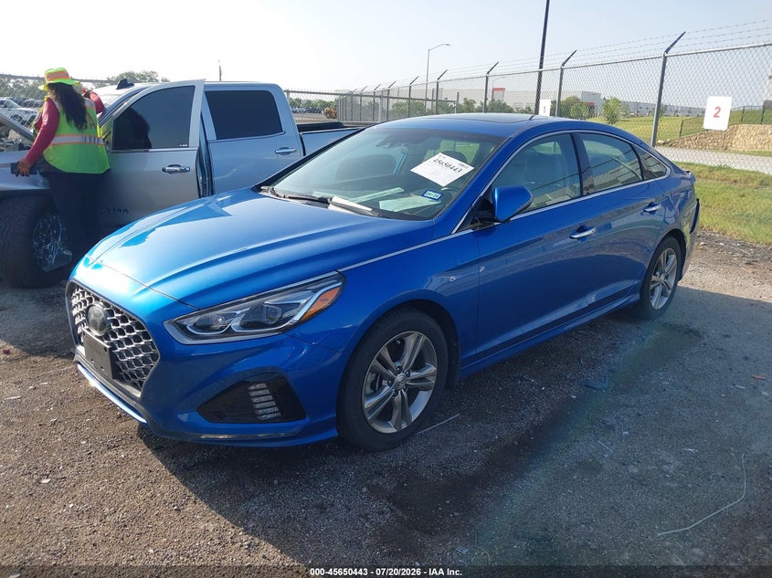 2019 Hyundai Sonata, Удар сзади, IAAI, VIN 5NPE34AF3KH784123 — фото 2