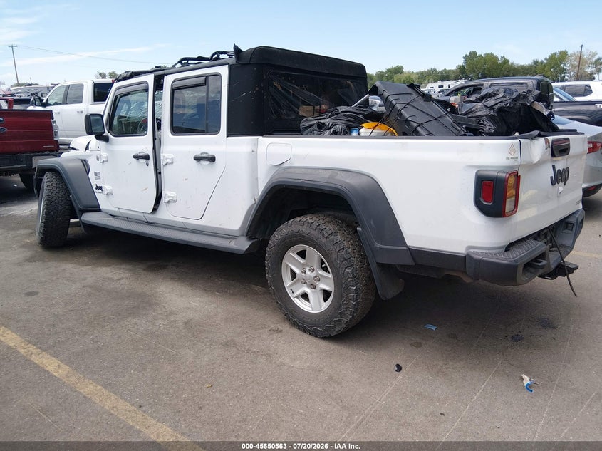 Vin: 1c6hjtag6ll114950, lot: 46149118, jeep gladiator sport s 4x4 20203